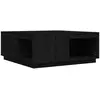vidaXL Table basse Noir 100x101x40,5 cm Bois massif de pin