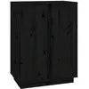 vidaXL Buffet Noir 60x35x80 cm Bois massif de pin