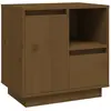 vidaXL Table de chevet Marron miel 50x34x50 cm Bois de pin massif