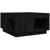vidaXL Table basse Noir 60x61x32,5 cm Bois massif de pin