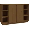 vidaXL Buffet Marron miel 120x35x80 cm Bois massif de pin