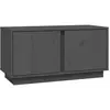 vidaXL Meuble TV Gris 80x35x40,5 cm Bois de pin massif