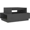 vidaXL Table basse Gris 80x55x40,5 cm Bois massif de pin