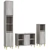 vidaXL Ensemble de meubles de salle de bain 3 pcs Sonoma gris