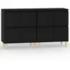 vidaXL Buffets 2 pcs noir 60x35x70 cm bois d'ingénierie