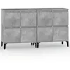 vidaXL Buffets 2 pcs gris béton 60x35x70 cm bois d'ingénierie