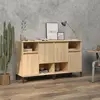 vidaXL Buffets 2 pcs chêne sonoma 60x35x70 cm bois d'ingénierie