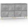 vidaXL Buffets 3 pcs gris béton 60x35x70 cm bois d'ingénierie
