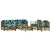 vidaXL Salon de jardin 7 pcs avec coussins bois de pin imprégné