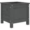 vidaXL Jardinière gris 40x40x39 cm bois massif de pin