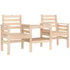 vidaXL Banc de jardin avec table 2 places bois de pin massif