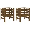 vidaXL Chaises de jardin lot de 2 marron miel 61,5x53x71 cm pin massif