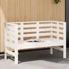 vidaXL Banc de jardin blanc 111,5x53x71 cm bois massif de pin