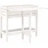 vidaXL Jardinière de jardin avec plateau pliant blanc bois pin massif