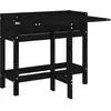 vidaXL Jardinière de jardin avec dessus pliable noir bois pin massif
