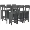 vidaXL Ensemble de bar de jardin 7 pcs gris bois de pin massif