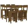 vidaXL Ensemble de bar de jardin 7 pcs marron miel bois de pin massif