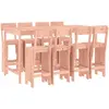 vidaXL Ensemble de bar de jardin 9 pcs bois massif douglas
