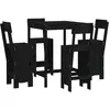 vidaXL Ensemble de bar de jardin 5 pcs noir bois de pin massif