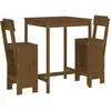 vidaXL Ensemble de bar de jardin 3 pcs marron miel bois pin massif