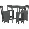 vidaXL Ensemble de bar de jardin 5 pcs gris bois de pin massif