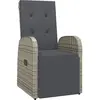 vidaXL Ensemble à manger de jardin 5 pcs coussins gris résine tressée