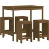 vidaXL Ensemble de bar de jardin 5 pcs marron miel bois de pin massif