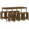 vidaXL Ensemble de bar de jardin 9 pcs marron miel bois de pin massif