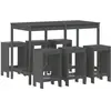 vidaXL Ensemble de bar de jardin 7 pcs gris bois de pin massif