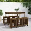 vidaXL Ensemble de bar de jardin 7 pcs marron miel bois de pin massif