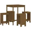 vidaXL Ensemble de bar de jardin 5 pcs marron miel bois de pin massif