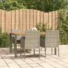vidaXL Ensemble à manger de jardin 5 pcs coussins gris résine tressée
