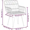 vidaXL Ensemble à manger de jardin 3 pcs Résine tressée