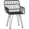 vidaXL Ensemble à manger de jardin 5 pcs Noir Résine tressée
