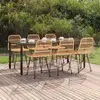 vidaXL Ensemble à manger de jardin 7 pcs Résine tressée