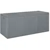 vidaXL Boîte de rangement de jardin gris PP rotin 270 L
