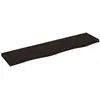 vidaXL Étagère murale marron foncé 80x20x2 cm bois chêne massif traité