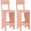 vidaXL Tabourets de bar 2 pcs 40x48,5x115,5 cm bois massif douglas