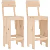 vidaXL Tabourets de bar 2 pcs 40x48,5x115,5 cm bois massif de pin
