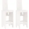 vidaXL Tabourets de bar 2 pcs blanc 40x48,5x115,5cm bois massif de pin