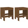 vidaXL Tabourets de jardin 2 pcs marron miel 40x36x45 cm pin massif