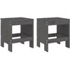 vidaXL Tabourets de bar 2 pcs 40x36x75 cm bois massif de pin