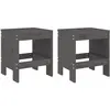 vidaXL Tabourets de jardin 2 pcs gris 40x36x45 cm bois massif de pin