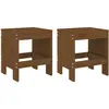 vidaXL Tabourets 2 pcs marron miel 40x36x75 cm bois massif de pin