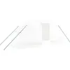 vidaXL Serre avec cadre en acier blanc 10 m² 5x2x2,3 m