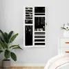 vidaXL Armoire à bijoux avec miroir murale blanc 30x8,5x106 cm