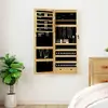 Non communiqué vidaXL Armoire à bijoux avec miroir et éclairage LED mural
