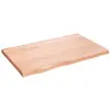 vidaXL Étagère murale marron clair bois chêne massif traité