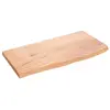 vidaXL Étagère murale marron clair 60x30x2 cm bois chêne massif traité