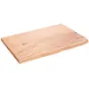 vidaXL Étagère murale marron clair 60x40x2 cm bois chêne massif traité